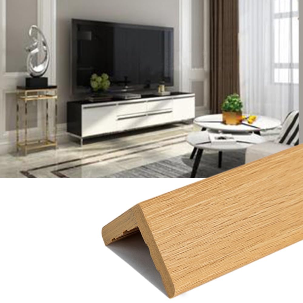 Perfil Protector De Esquinas De Aleación De Madera, 80/100/120cm, Perfil Ángulo, Perfil Borde De Escalera, Protección De Cantos para Paredes Casa Cocina Oficina(Oak,120cm/48'')