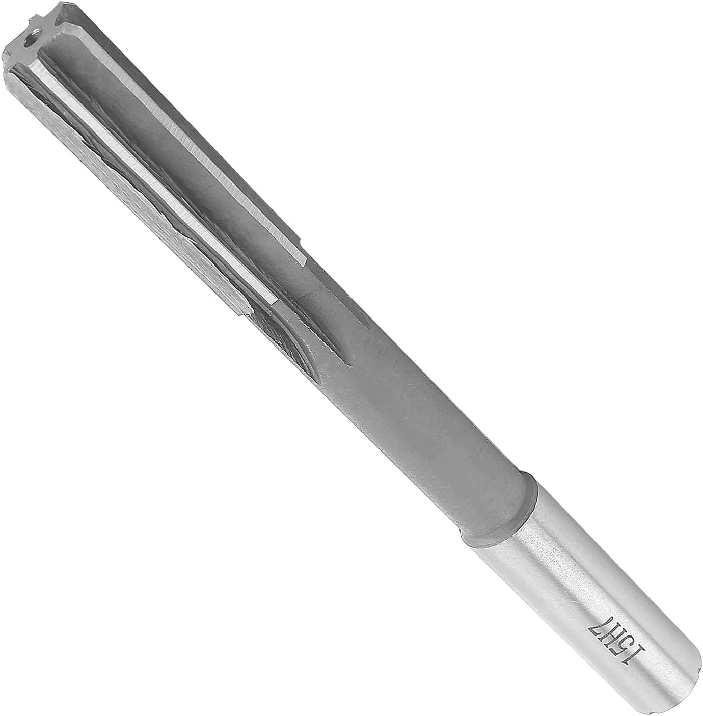 Auniwaig Chucking Reamer 15mm H7 HSS Lathe Machine Reamer Round Shank Milling Cutting Tool for Metal Non-Ferrous Metal Copper