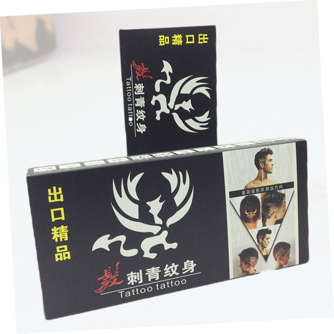 Baluue Hair Tattoos Kit 25pcs Creative Hair Stencils Temporary Hair Tattoos Safe for Skin for Events