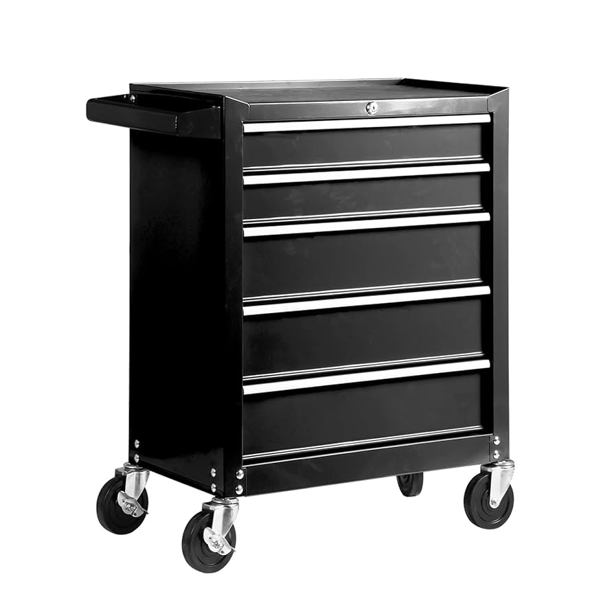 Amazon.co.jp: Jack Boss ツールキャビネット 強化5段ローラー