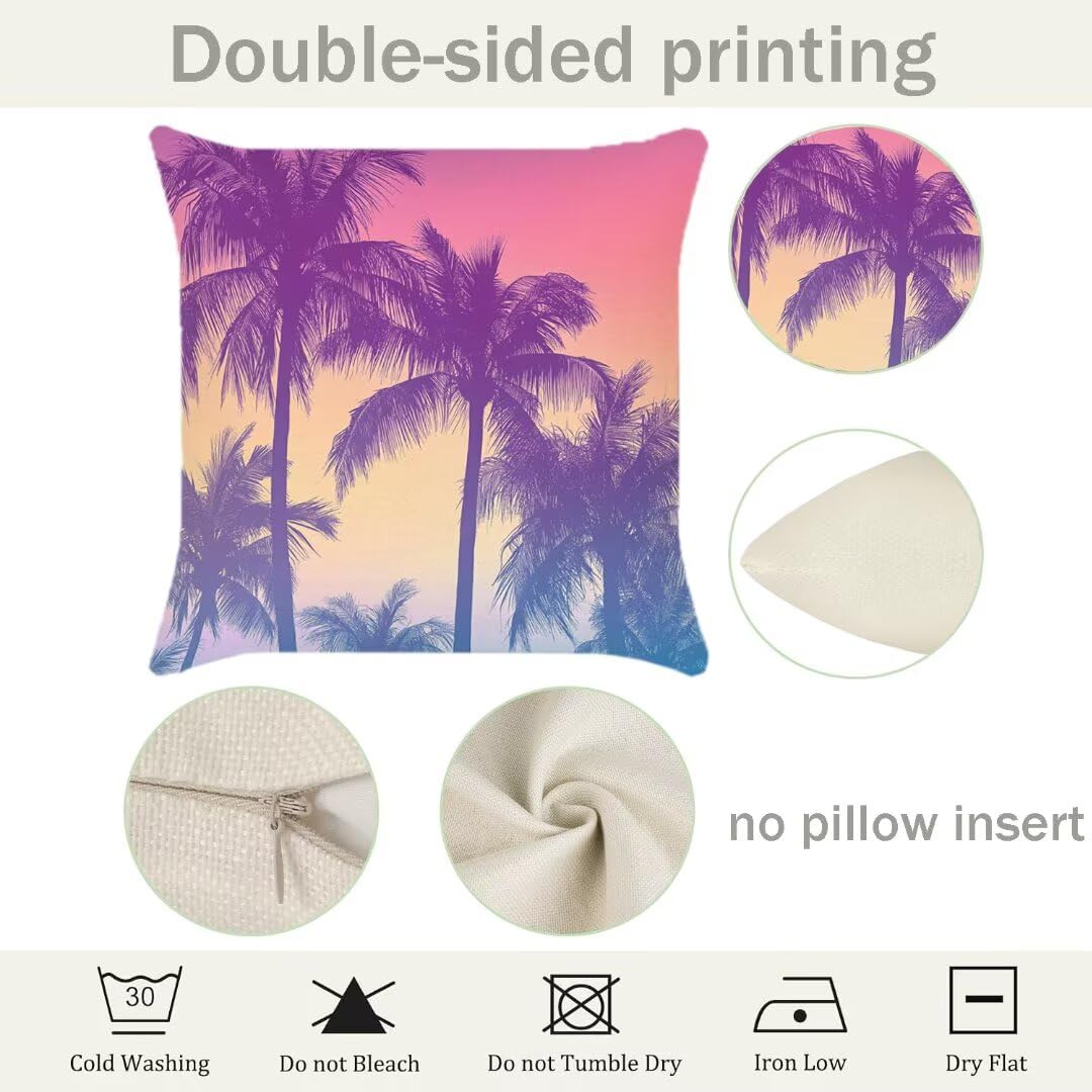Fundas Cojines 55x55 cm Exterior Cojines Loro Fundas de Almohada Juego de 4, Cuadrados Funda Cojin Palmera Almohadas con Cremallera, Sofa Cama Decorativos para Hogar, Jardín, Salón y Dormitorio Ym609