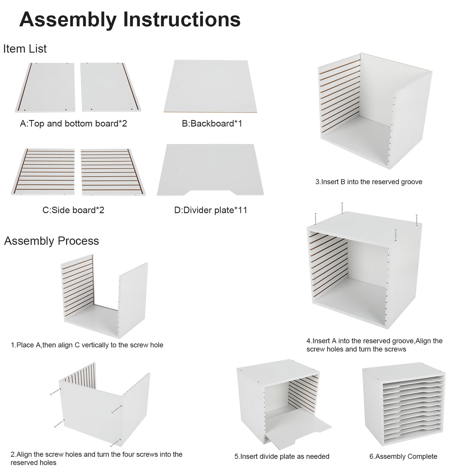Organizer di carta per scrapbooking in legno, bianco, a 12 livelli, con ripiani regolabili, porta documenti, organizer da scrivania, per scuola, casa e ufficio