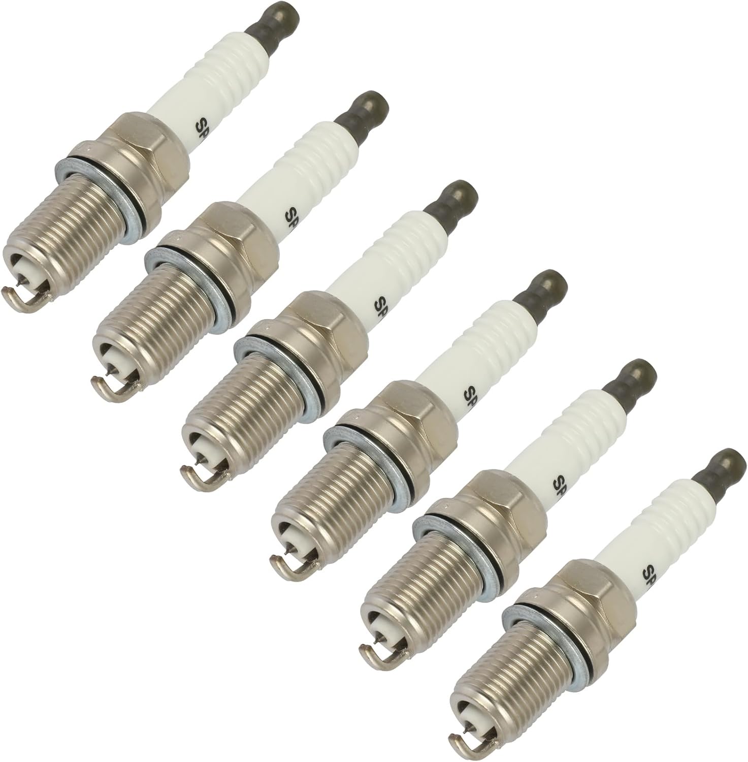 SCITOO Platinum Iridium Spark Plugs 6418 for BMW 320i & for Mercedes-Benz C32 AMG & for Nissan for Pathfinder & for Volkswagen for Passat & for Cadillac CTS & for Volvo & for Porsche 911 Pack of 6