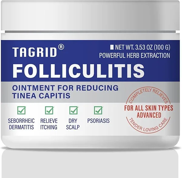 TAGRID Folliculitis Treatment Cream - 7X Fast, Ingrown Hair Treatment, Soothing Scalp, Face & Body Cream - Hydrating & Refreshing - 100g