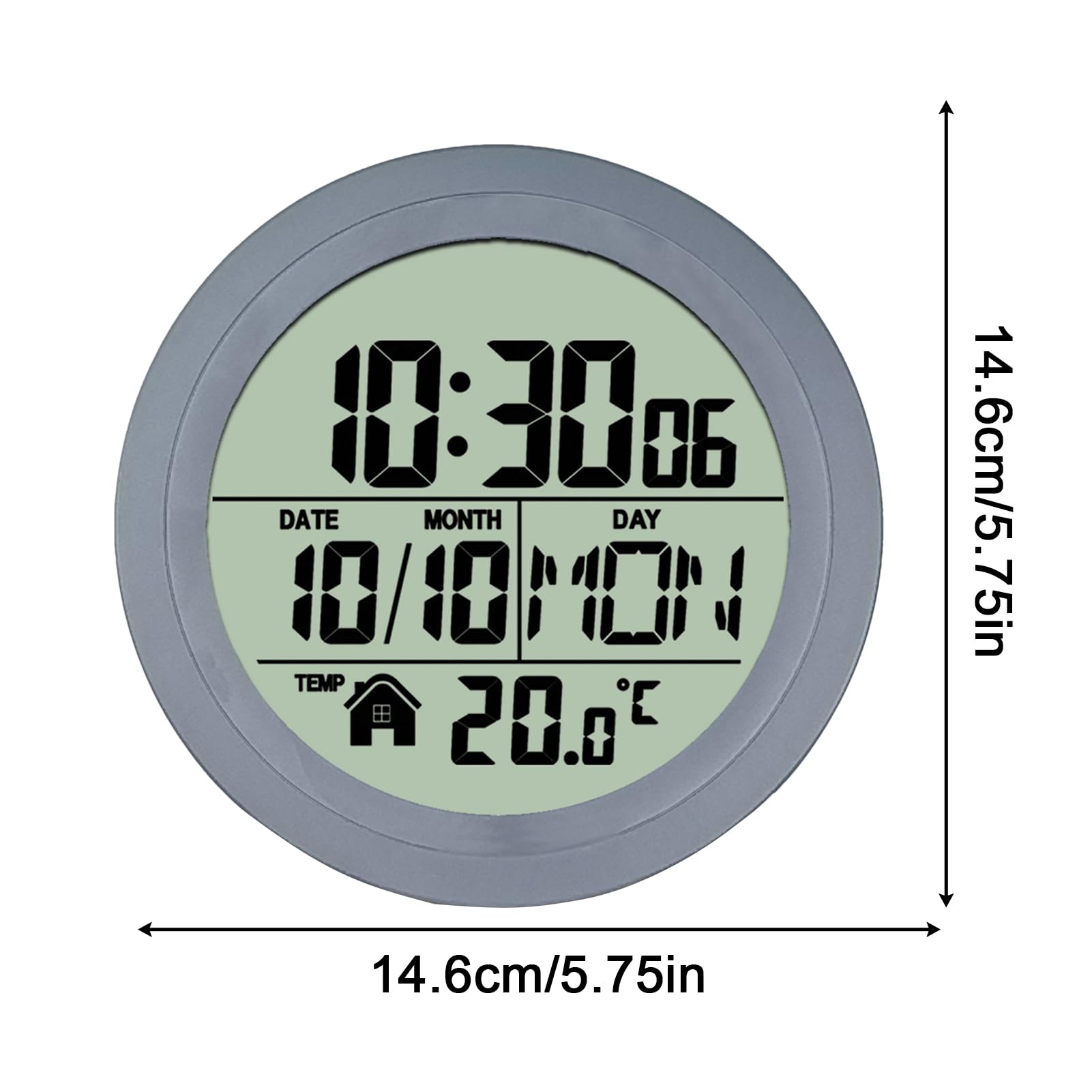 Orologi da Bagno a Batteria Temperatura e Data, Impermeabile, Decorazione