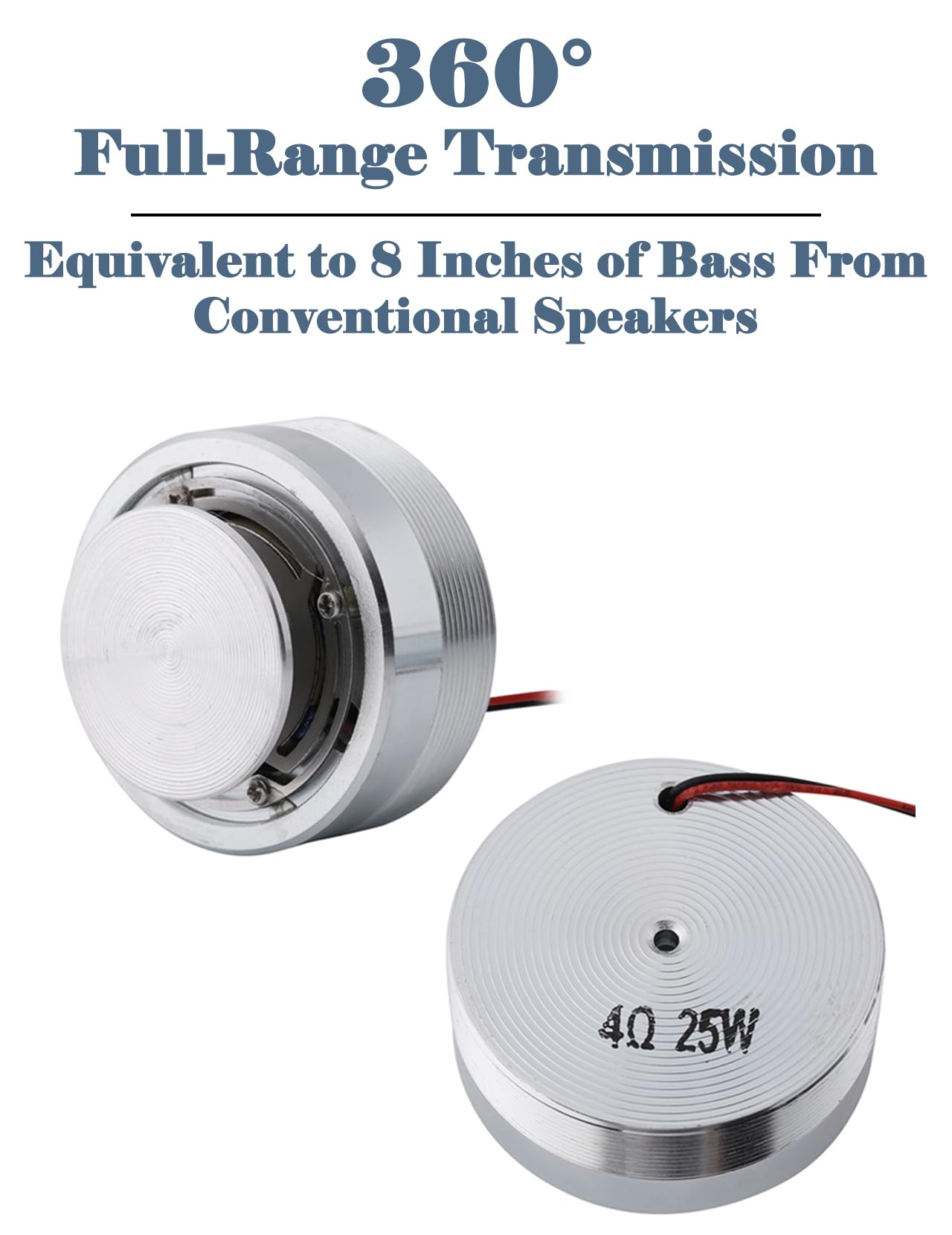 Resonance Speaker,50mm 2inch All Frequency Resonance Speaker 4 ? 25w 90 Db Vibration Strong Bass Louderspeaker for Computer, Laptop, Mp3, Mp4, Cd, Mobile Phone