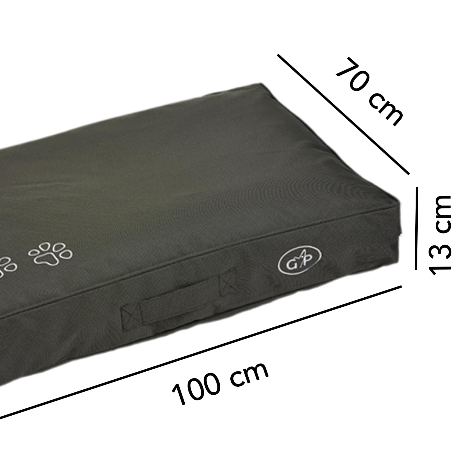 Gorpets Hundebett Groß 71x100x13 Cm – Wasserabweisendes Outdoor-Bett Mit Polyester-Füllung | Grau