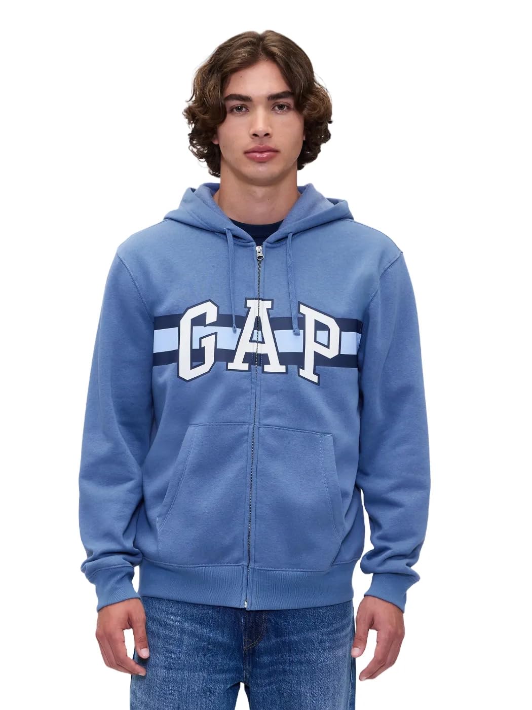 GAP Logo Heritage Hoodie Hooded Full Zip Sweatshirt
