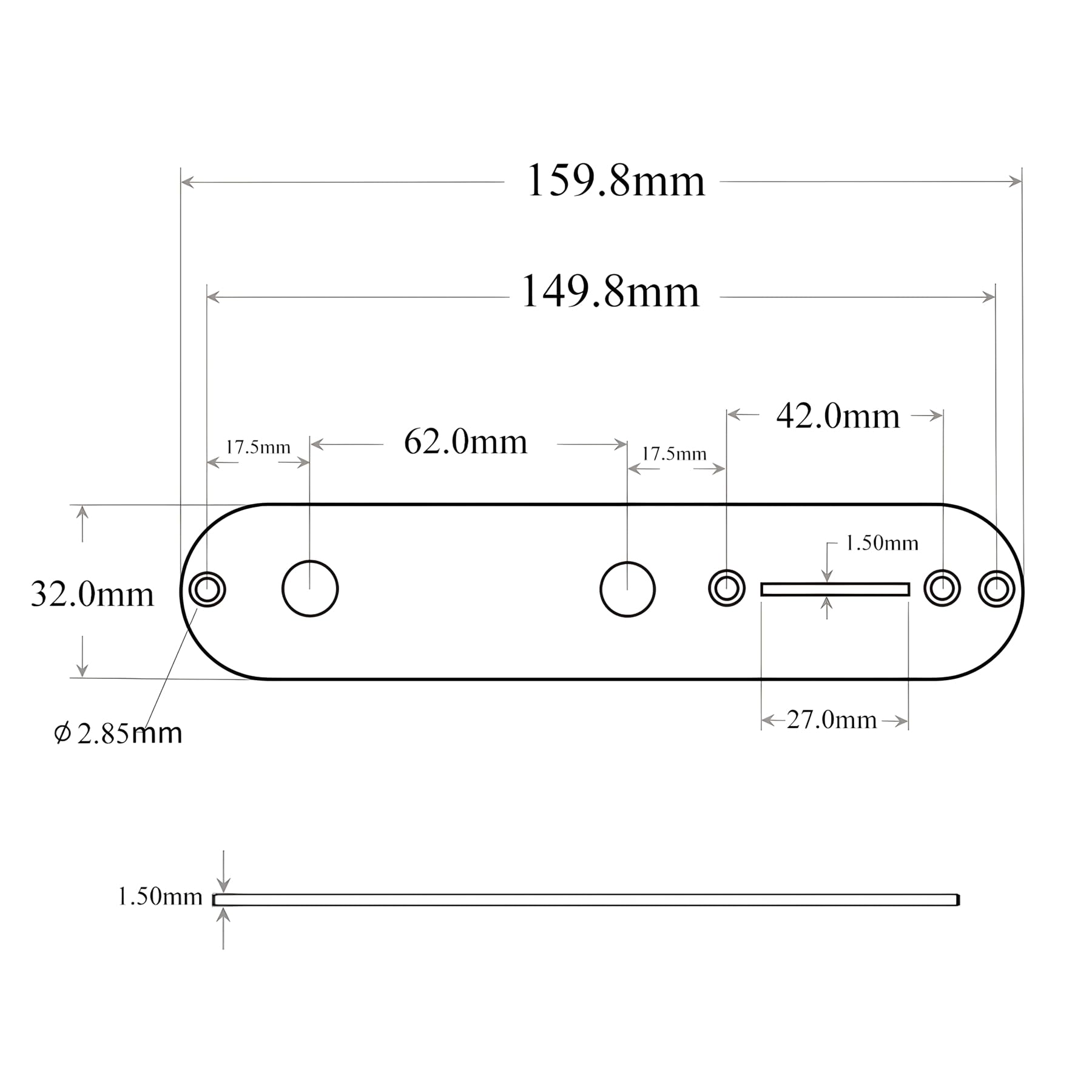 RuiJOTWAT TL electric guitar control board cover TL electric guitar circuit board with 2 screw for fender telecaster black - Image 2