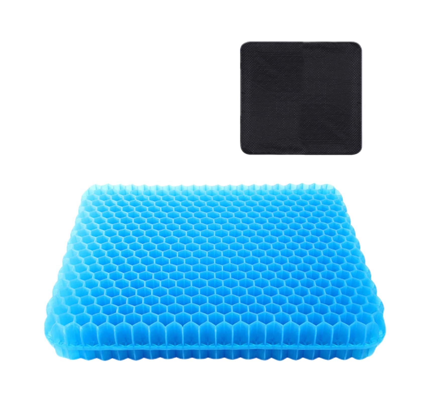 Cojín de gel transpirable, cojín de gel multifuncional, antiescamas, alivia la presión sobre la ortopédica, con funda antideslizante, para coche, oficina, hogar, silla de ruedas (estilo 2)