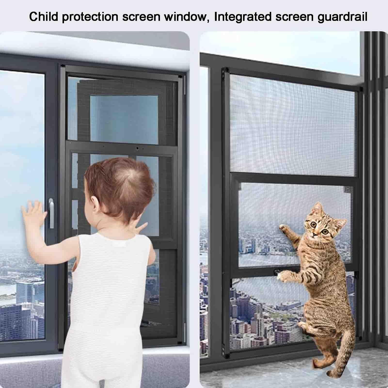 Pantalla de seguridad para ventana y puerta a prueba de niños para seguridad del hogar, evita caídas accidentales, fácil instalación para una mayor protección