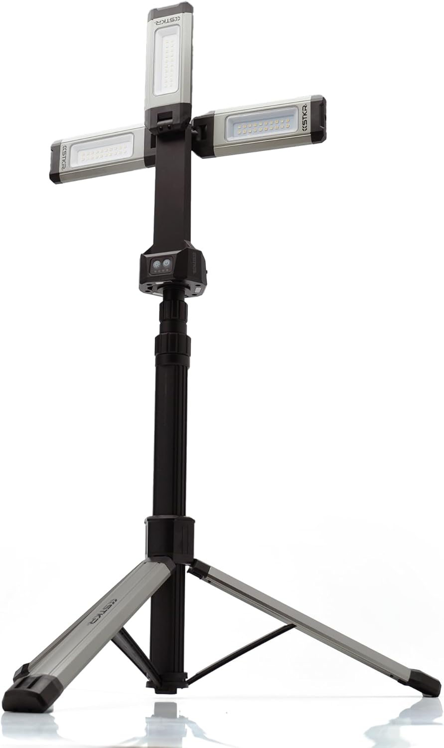 STKR Concepts Tri-Mobile with Tripod - 2000 Lumen Area Work Light, Black,12681