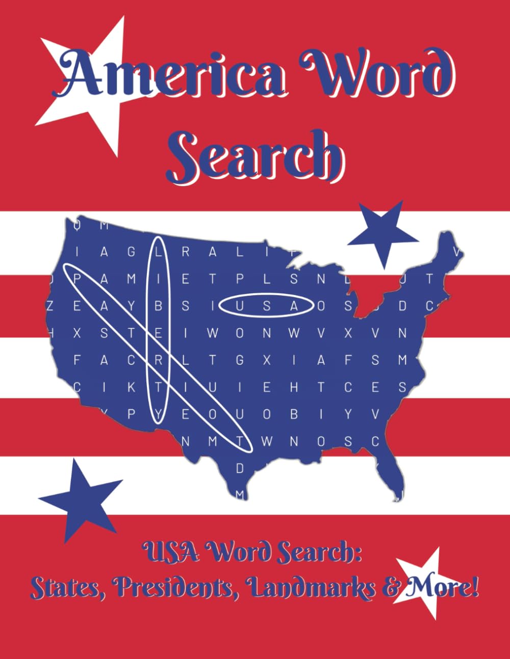America Word Search: USA Word Search: States, Presidents, Landmarks & More!