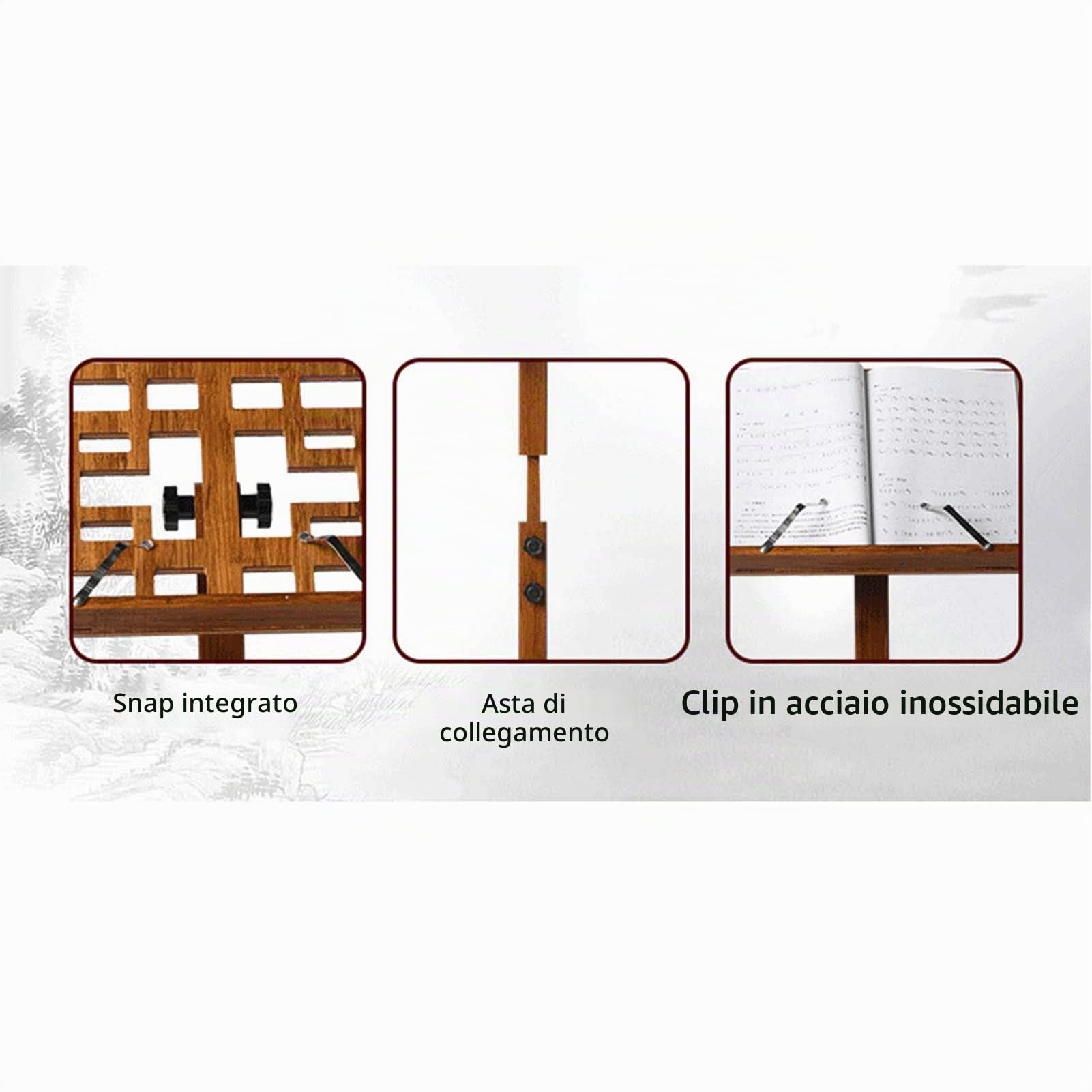 Leggio Musicale, Podio Professionale In Legno Con Altezza Regolabile E Supporto Musicale Portatile Robusto E Leggero Per Prestazioni Di Strumenti Musicali Violino Per Chitarra In Legno Massello(A)