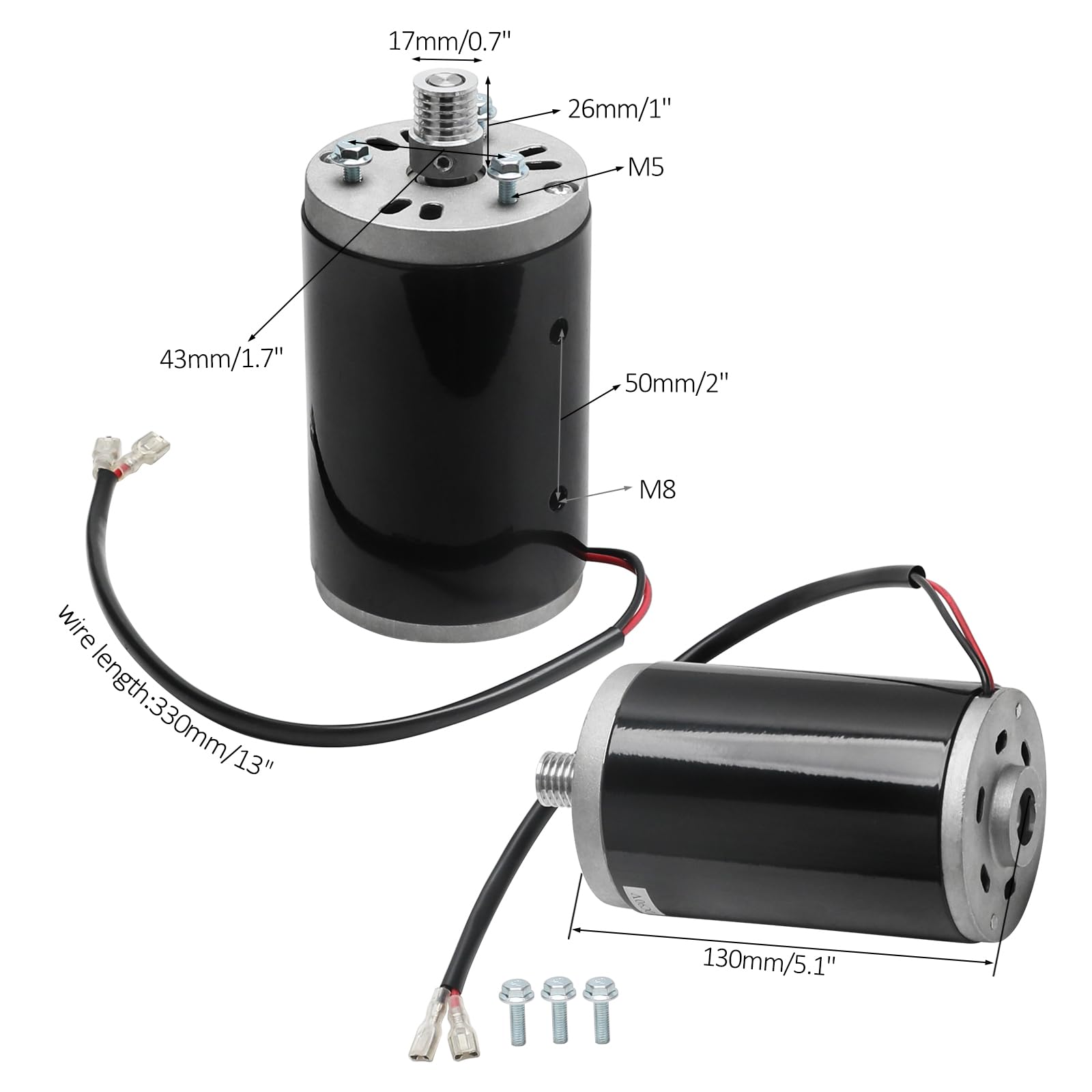 ICONSPORTSS 200W DC 90V Brushed Motor, 2400RPM High-Speed