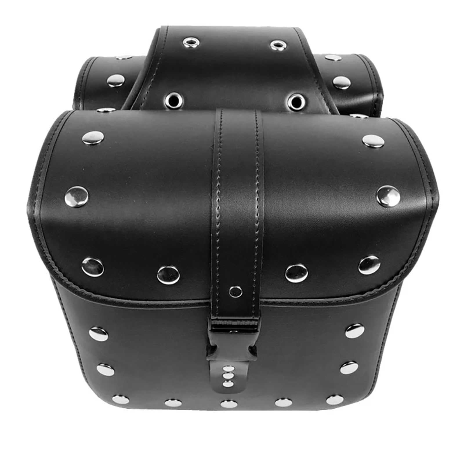 Lot De 2 Sacoches Latérales Universelles pour Moto, À Outils en Cuir PU pour Sportster XL883 XL1200