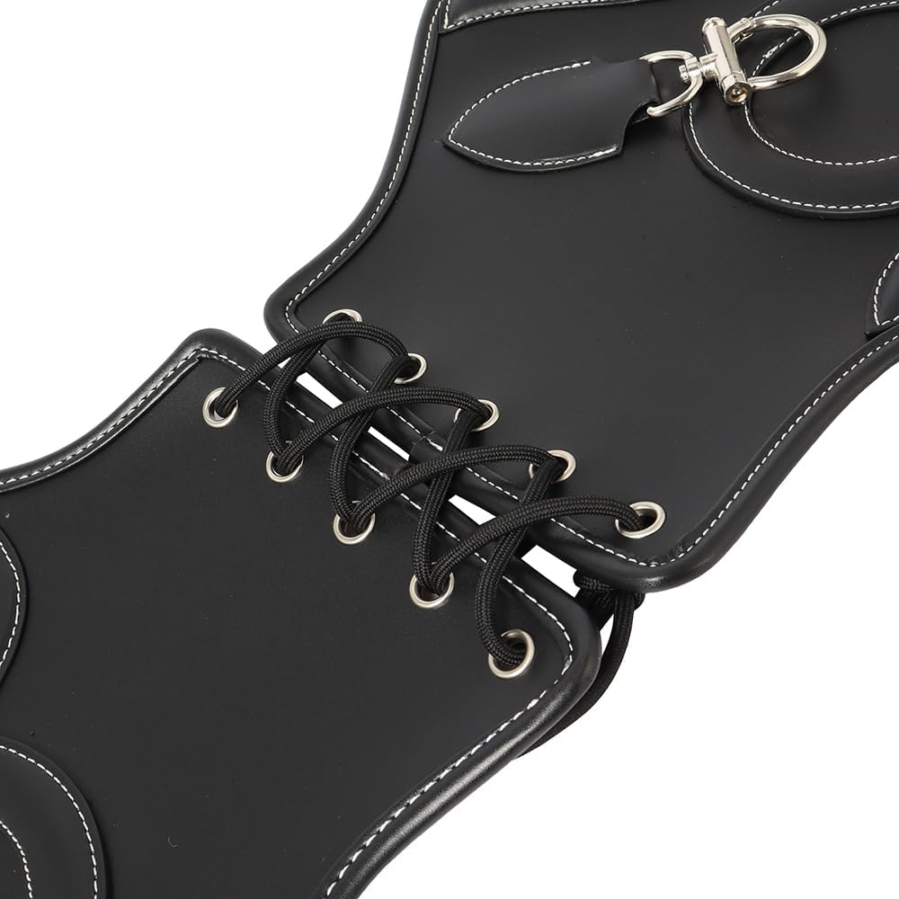 Motorcycle Leather Heat Saddle Shield Deflectors Fit for Harley Touring Road Electra Street Glide Sportster Honda, Black