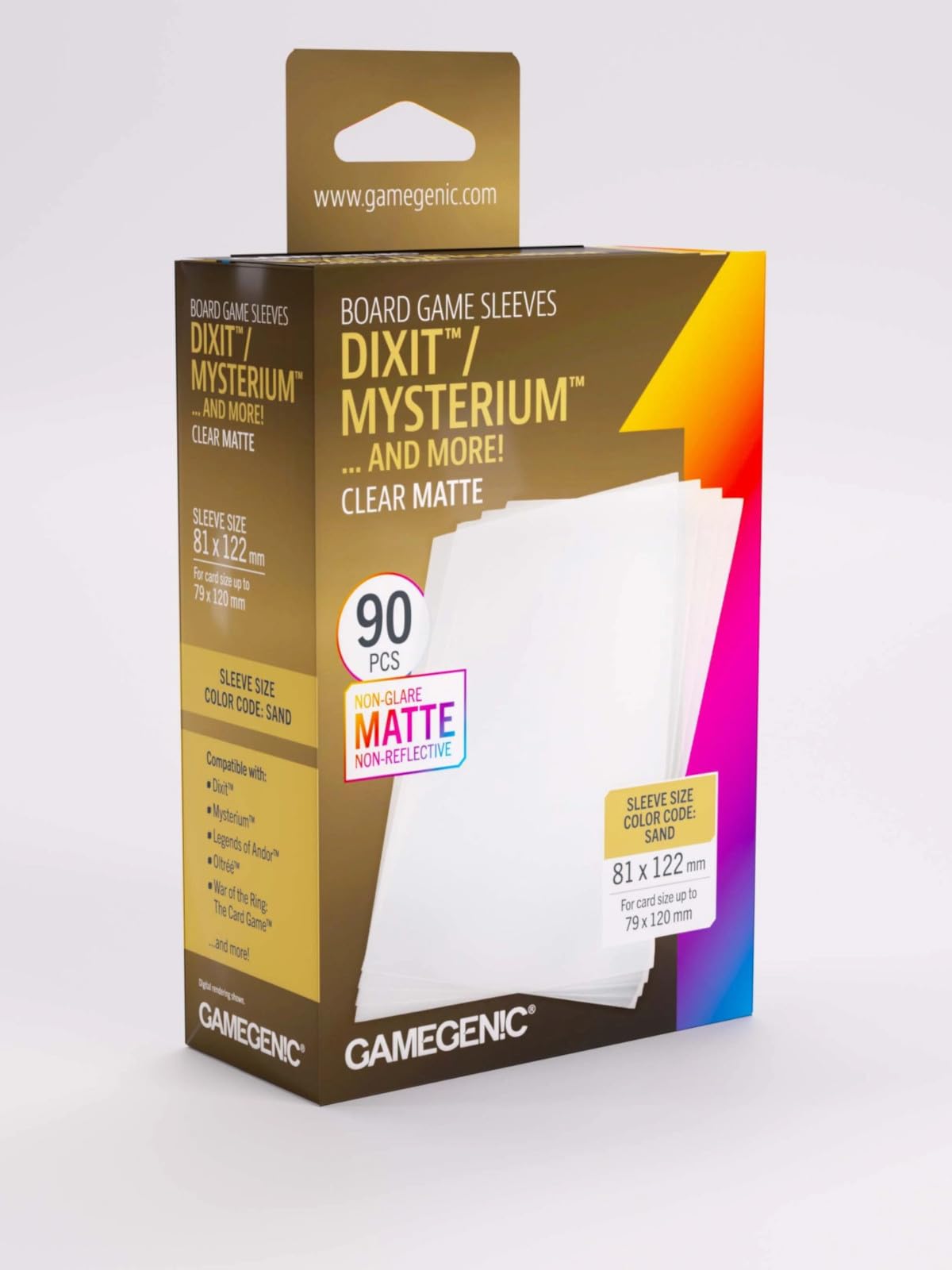 Gamegenic | Unit Dixit Board Game Sleeves Matte- 90 Pack | Gaming Accessory