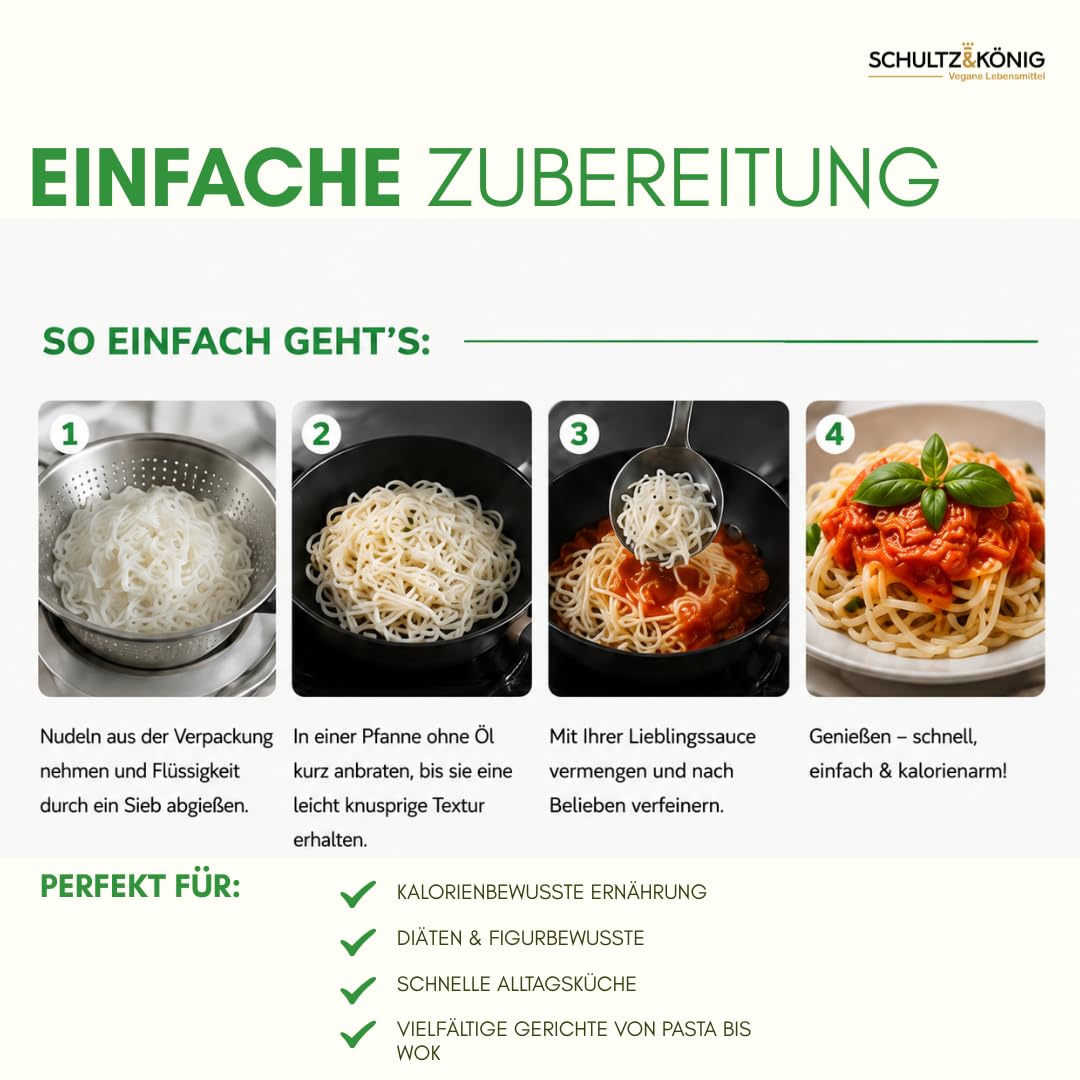 5-Kalorien-Nudeln 250g | Algen Nudeln | Glutenfrei & Vegan | 5kcal pro 100g | Schultz und König (10)