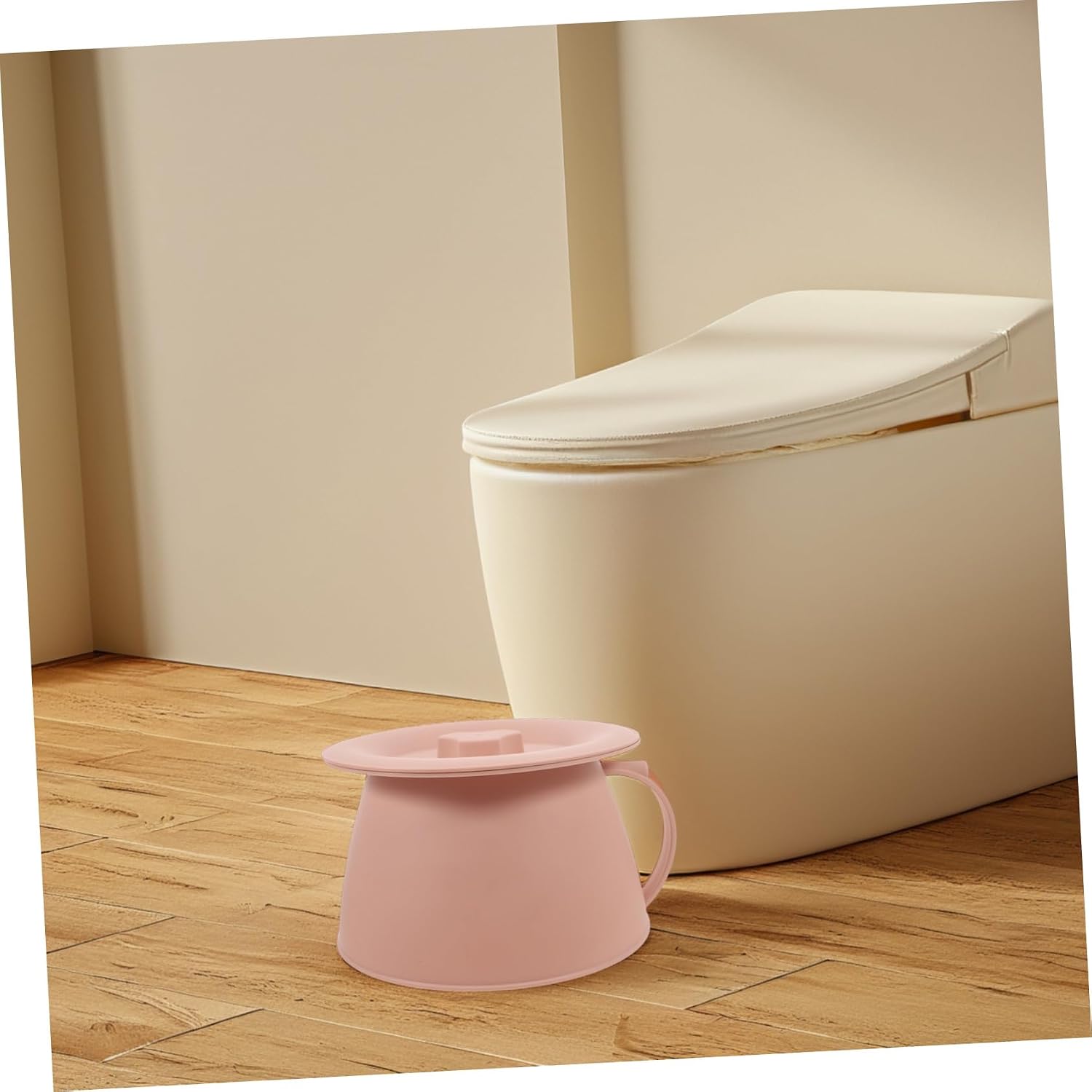 Portable Elderly Potty Thickened Chamber Pot Lid Bedside Urinal Bottle for Night Unisex Plastic for Seniors Boy Girl Patients