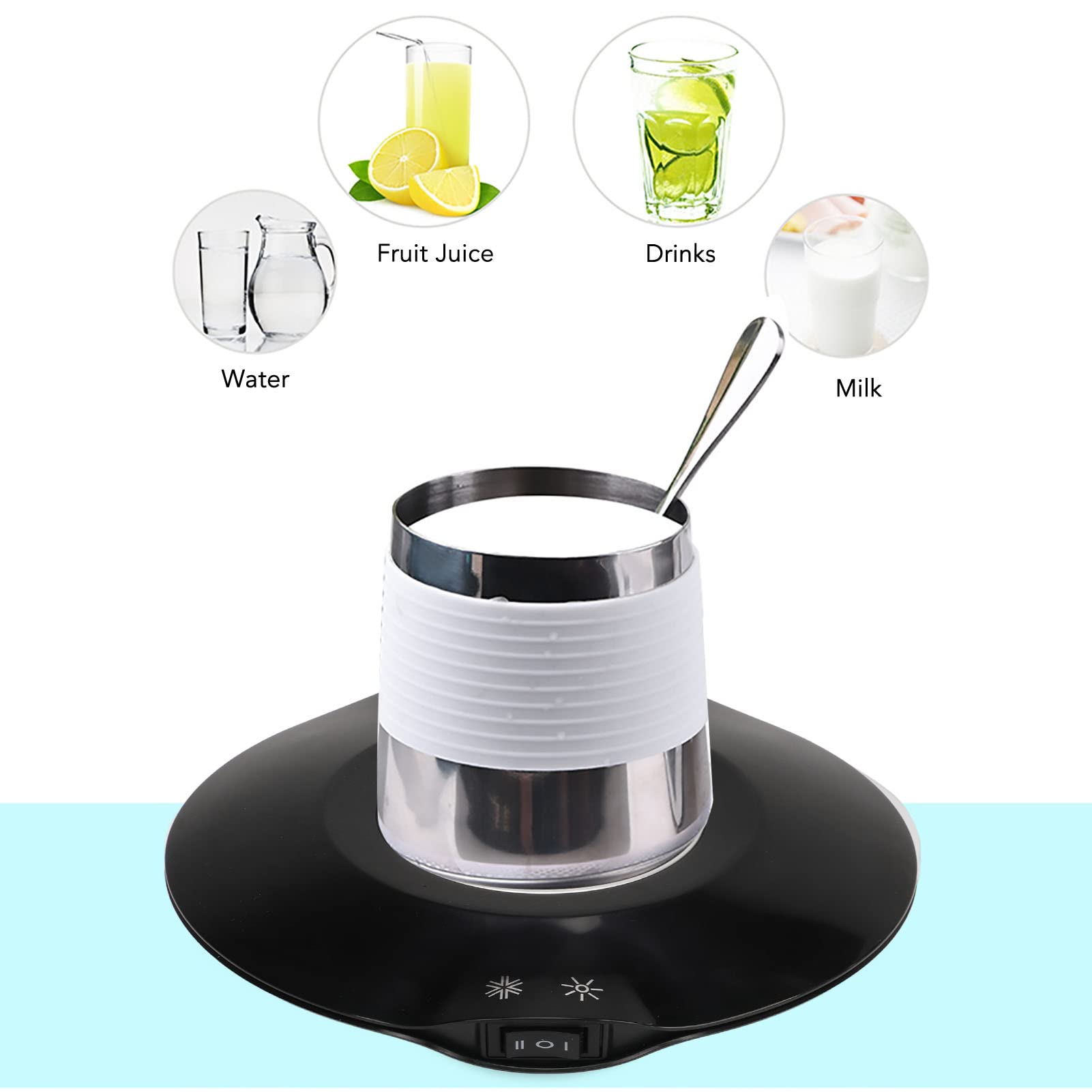 Tapis de Tasse de Refroidissement Chauffant, Chauffe-café électrique alimenté par USB, Refroidisseur Boisson Maximum 65 Degrés pour Un café Plus Chaud