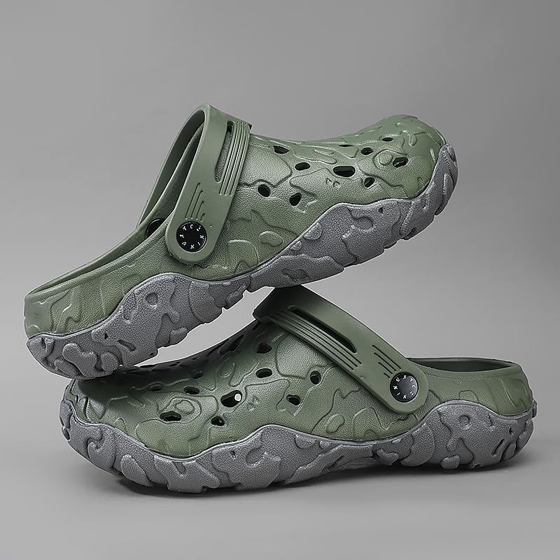 Image of Men's Clogs Garden Shoes Adult Mules Outdoor Sports Sandals Summer Water Beach Shoes Casual Slippers Lightweight Breathable