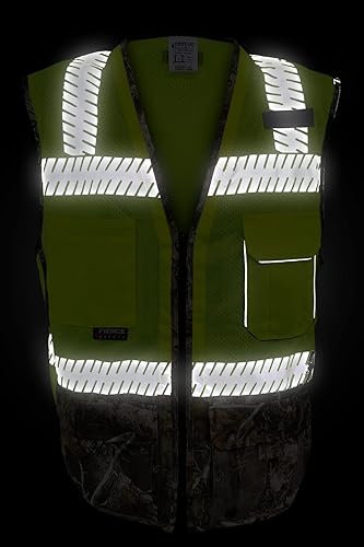 Miniatura 6 de SU350C Surveyors Clase 2 Chaleco de malla de camuflaje | 100% poliéster | transpirabilidad, verde/camuflaje