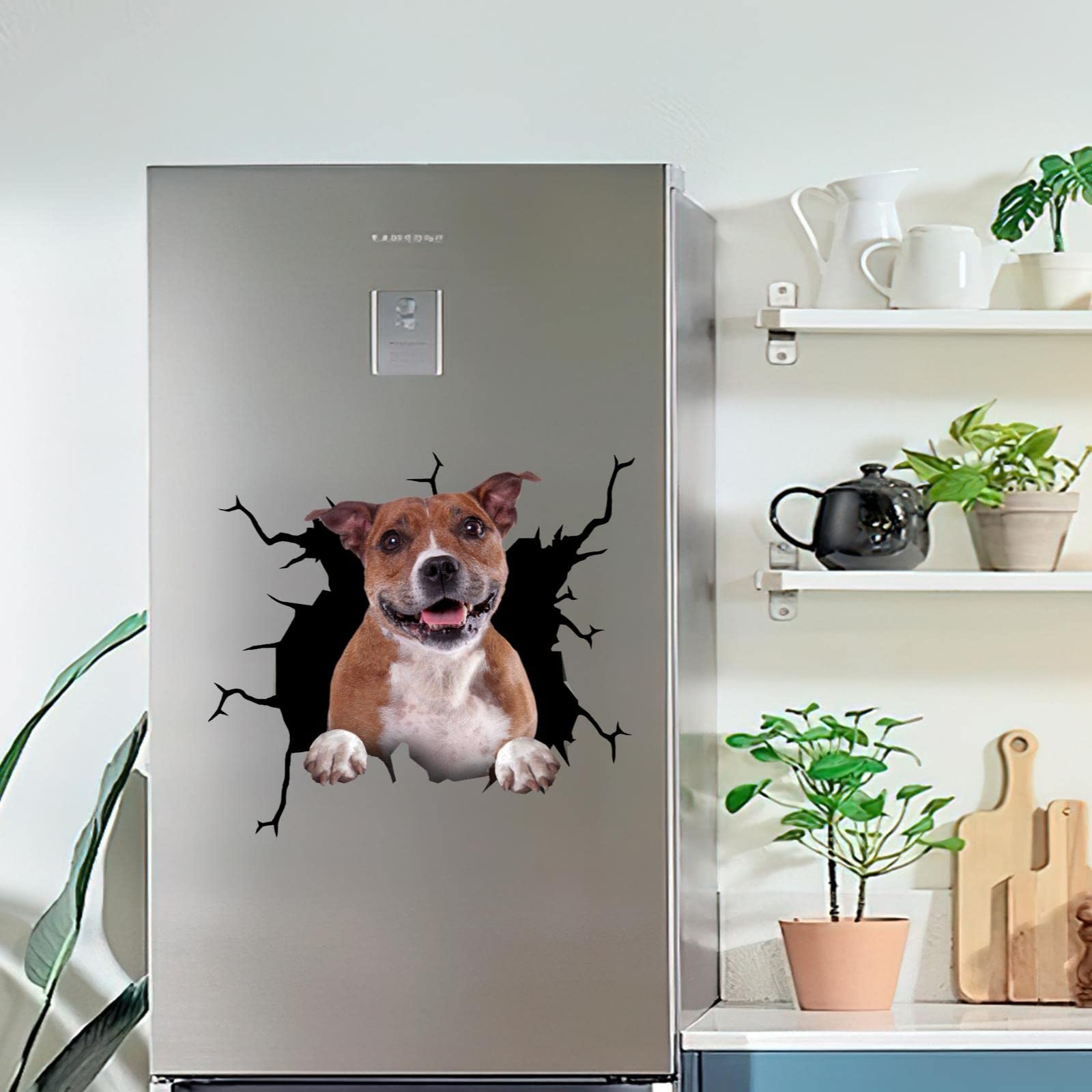 Adesivo American Staffordshire Terrier Staffordshire Bull Terrier Regali Meme 3D Van Decal Adesivi Cane Cane Decalcomanie Vinal Trucking Sticker per Animali Avvertimento Camion Adesivi