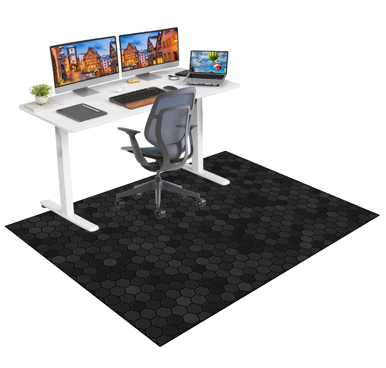 Ruxevnsy Color-2065A Office Chair Mats For Carpet Floor Gaming Desk Chair Mat For Rolling Chair Carpet Protector Chair Mat Hard Floor Protector Mat For Office Chair Large Computer Floor Mat For Gaming Chair 120 X 140 Cm