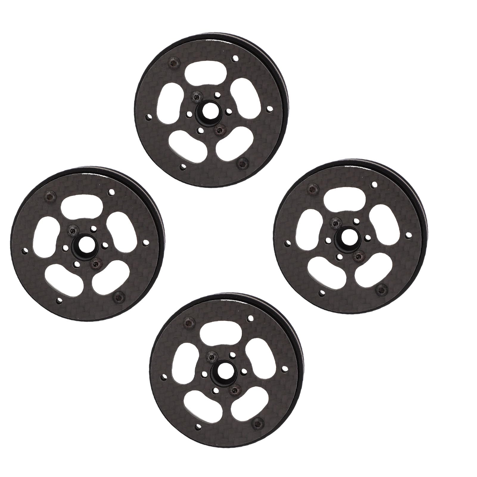 Naroote Koła Beadlock 2,2 Cala, 4 szt. Obręcze kół RC z Materiału Kompozytowego do Samochodu Gąsienicowego w Skali 1/10, Koła RC o Lekkiej Konstrukcji o Dużej Wytrzymałości, Kompatybilne z Axial