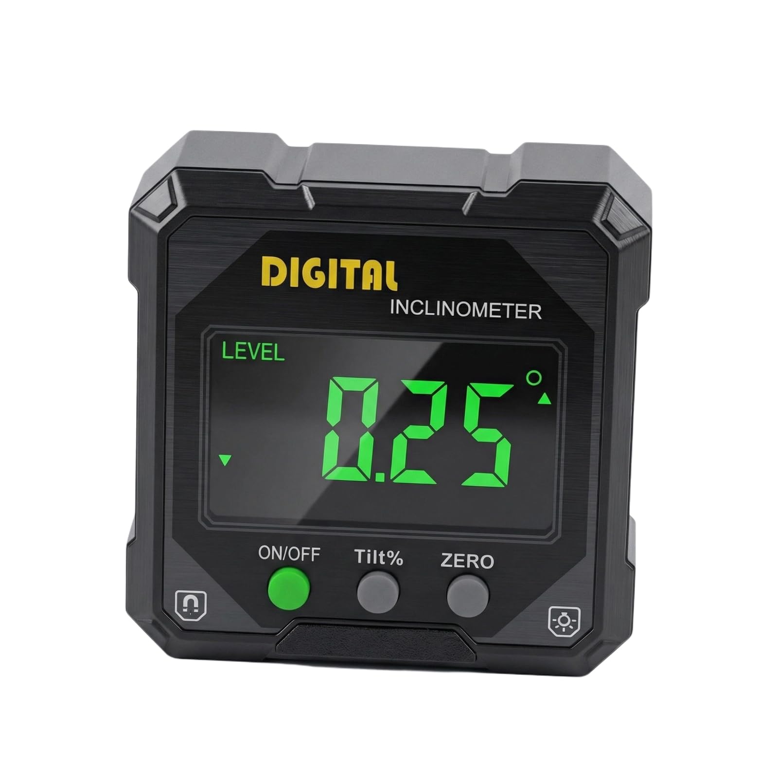 Medidor de ángulo digital LCD, inclinómetro, inclinómetro con base magnética, medidor de ángulo, nivel de burbuja digital con pantalla LCD