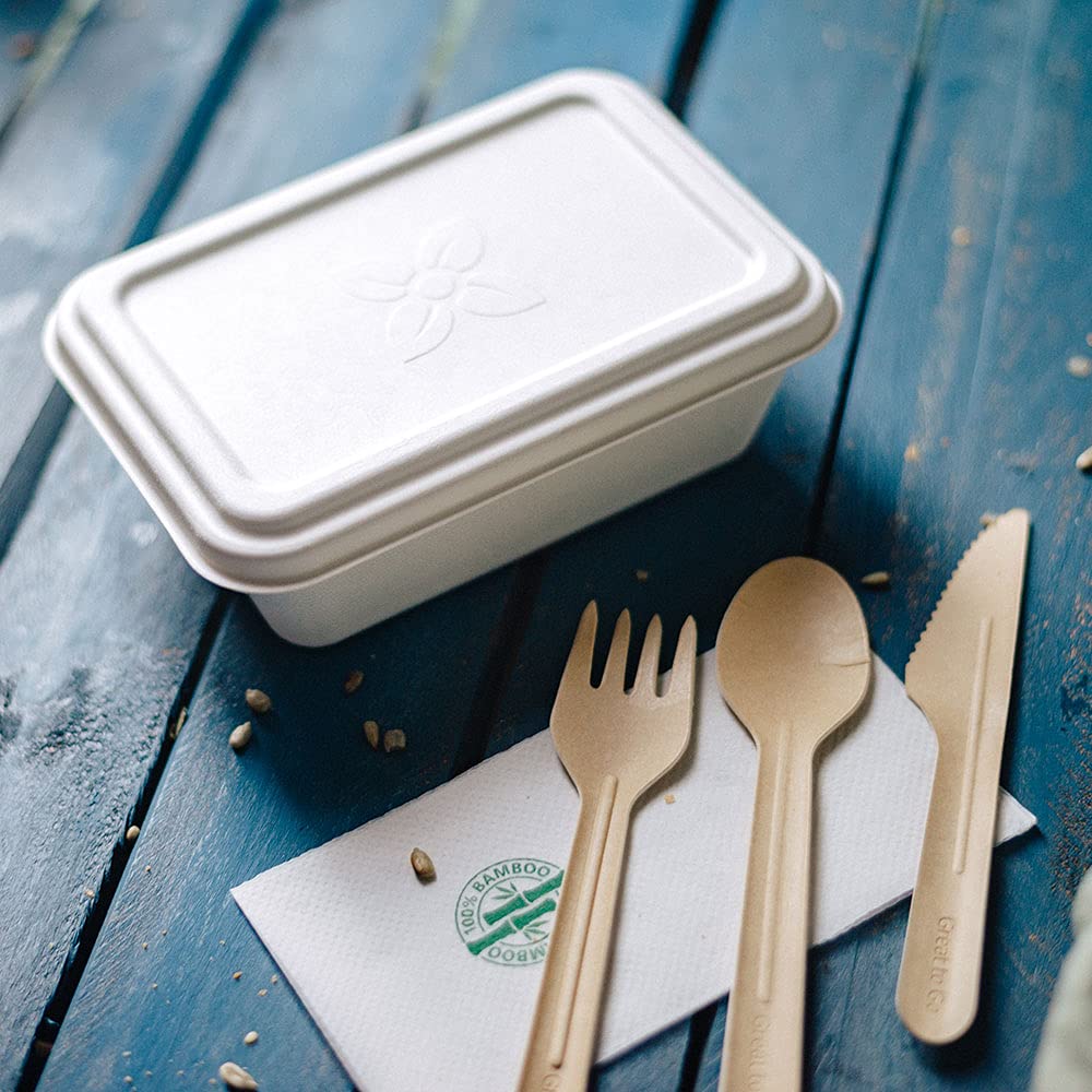 BIOZOYG Tapas de caña de azúcar para tazones para llevar 17x12 cm I 1000 pzas. Tapas compostables para platos para llevar de bagazo - biodegradable I tapas rectangulares blancas envases 1000 pzas.