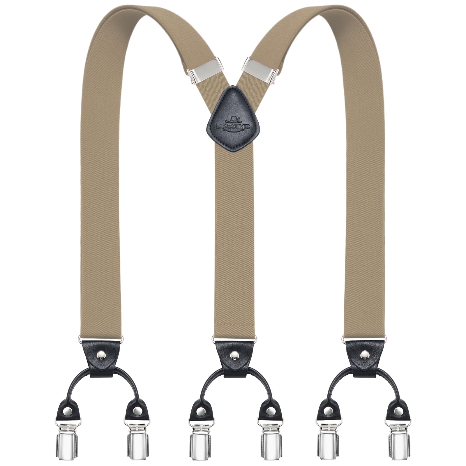 MFH Bretelle Elastiche A Y Con 3 Clip In Metallo – Colori Assortiti, Lunghezza Regolabile, 100% Poliestere Per Uso Quotidiano E Trekking