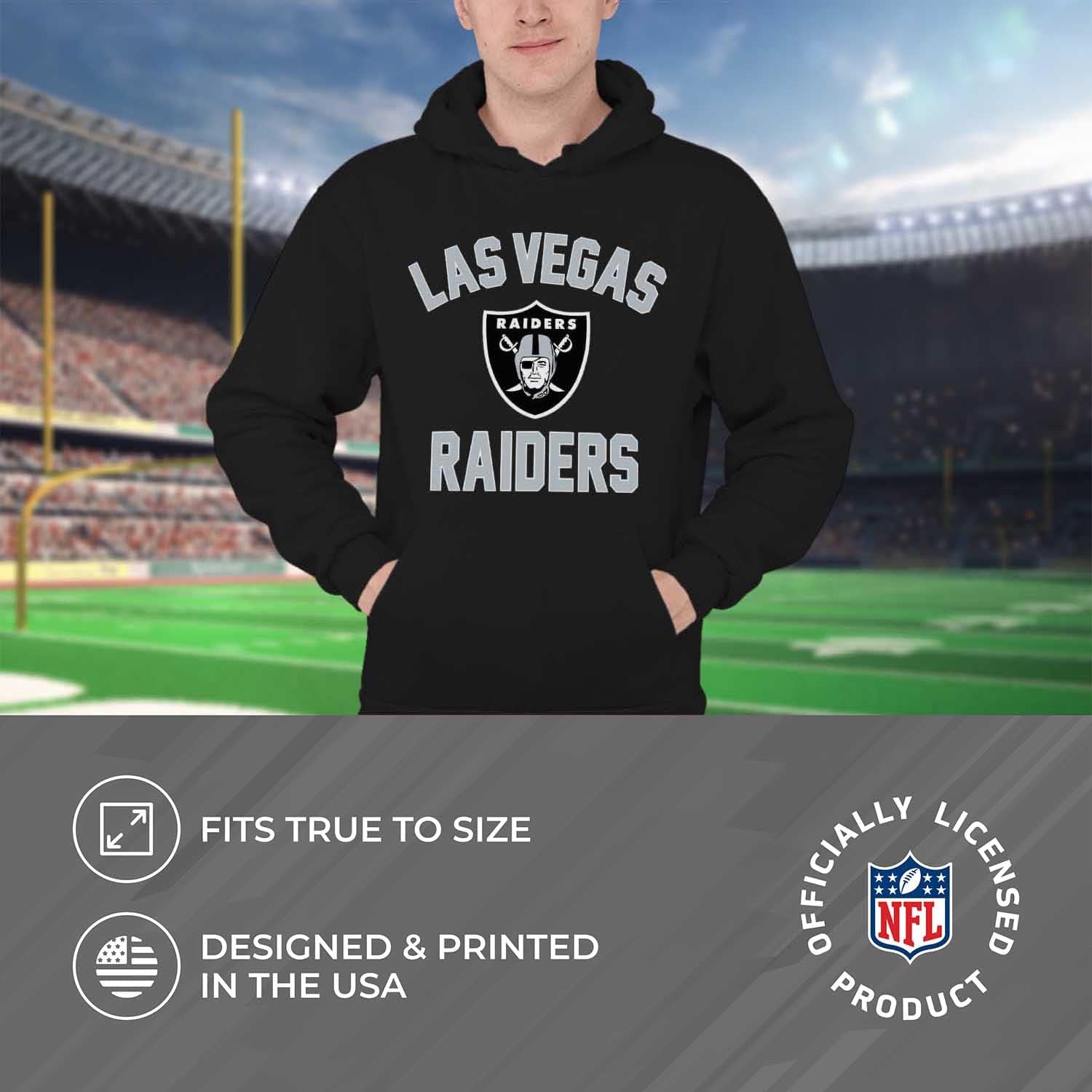Team Fan Apparel NFL Gameday Adult Hooded Sweatshirt, Pro Football Fleece Hoodie Pullover Sweatshirt : Sports & Outdoors