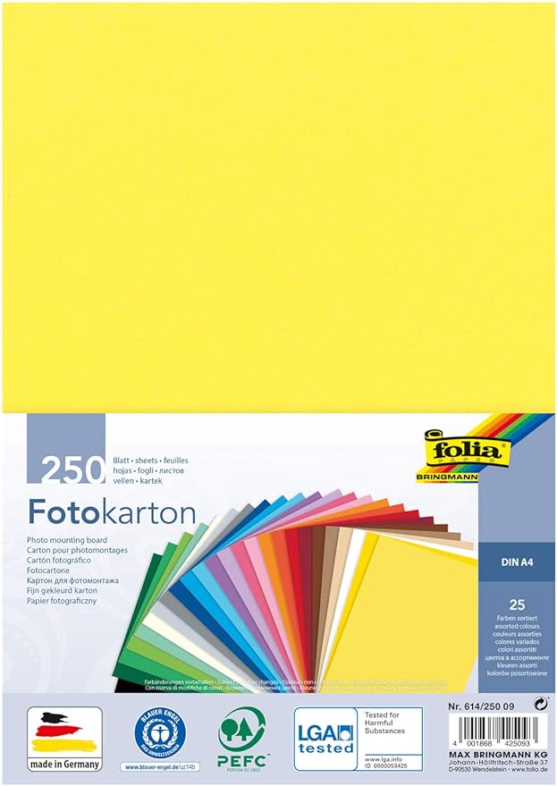 Folia 614 50 09 Fotokarton Mix Din A4 300 G M 50 Blatt Sortiert In 10 Farben Zum Basteln Und Kreativen Gestalten Von Karten Fensterbildern Und Fur Scrapbooking Amazon De Kuche Haushalt Wohnen