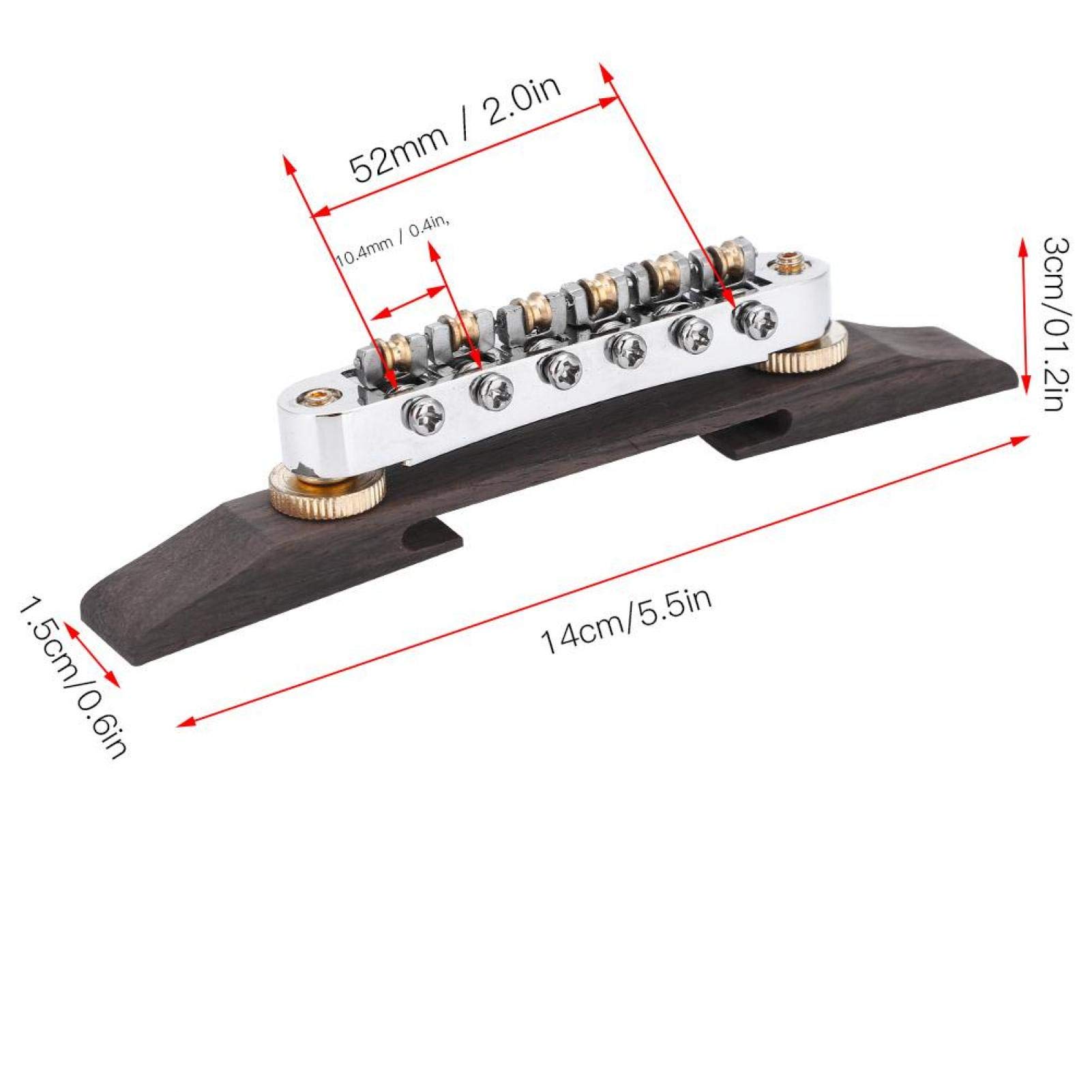 Rosewood Base Bridge Archtop Jazz Guitar Bridge Roller SiodłA Do Gitary Jazzowej Typu Sg Instrument Muzyczny Akcesoria