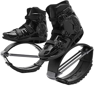 Jumping Shoes Zapatos de Salto de Rebote Unisex con 3 resortes, Zapatos de Salto de Canguro en Botas for Correr for Deportes de Interior/Exterior (Color : Black, Size : 43-45)