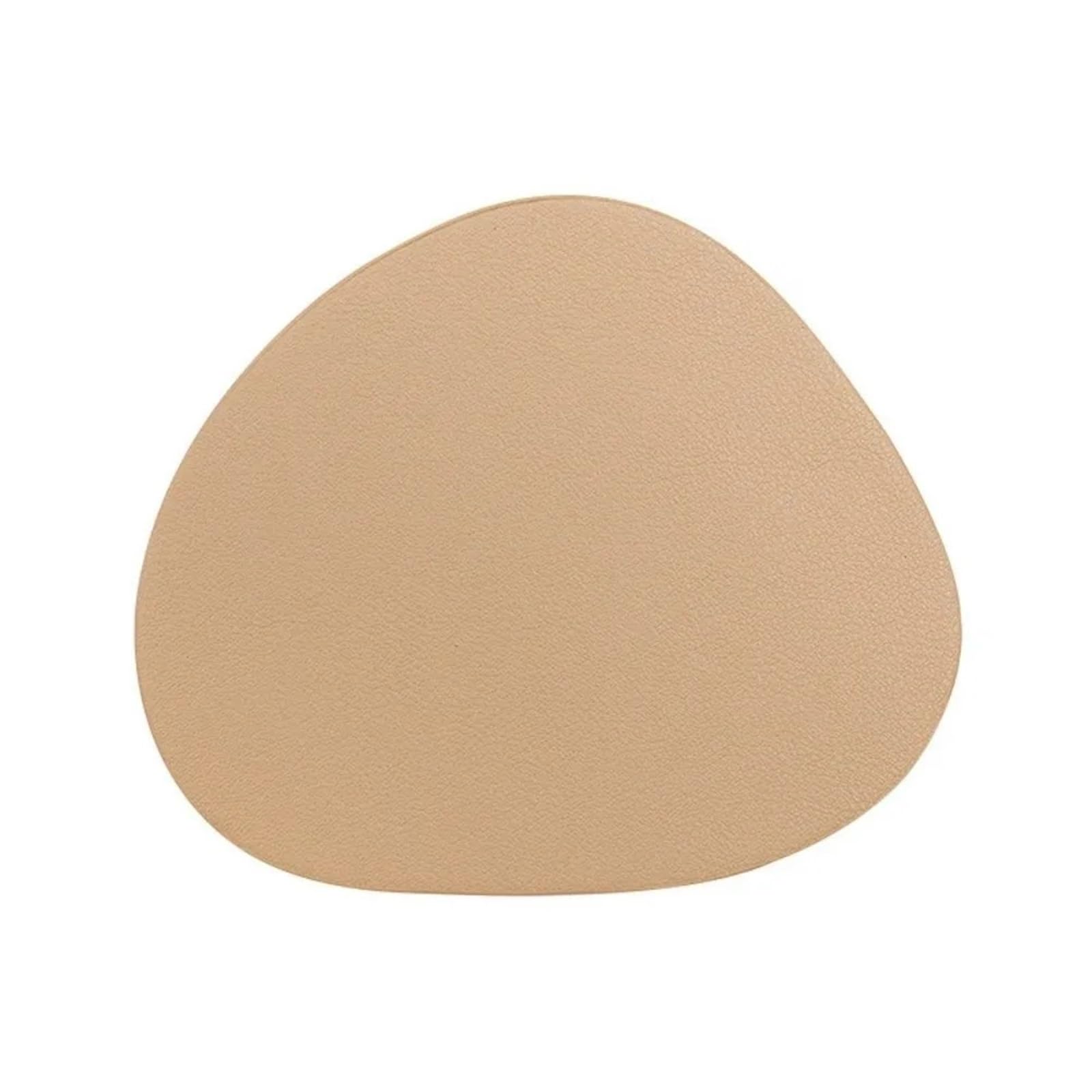 Insulated Coasters 8pcs Creative Faux Leather Placemat Heat Resistant Irregular Coaster Washable Insulation Coffee Mat for Drinks Coffee Pads Beer Home Office(Apricot)