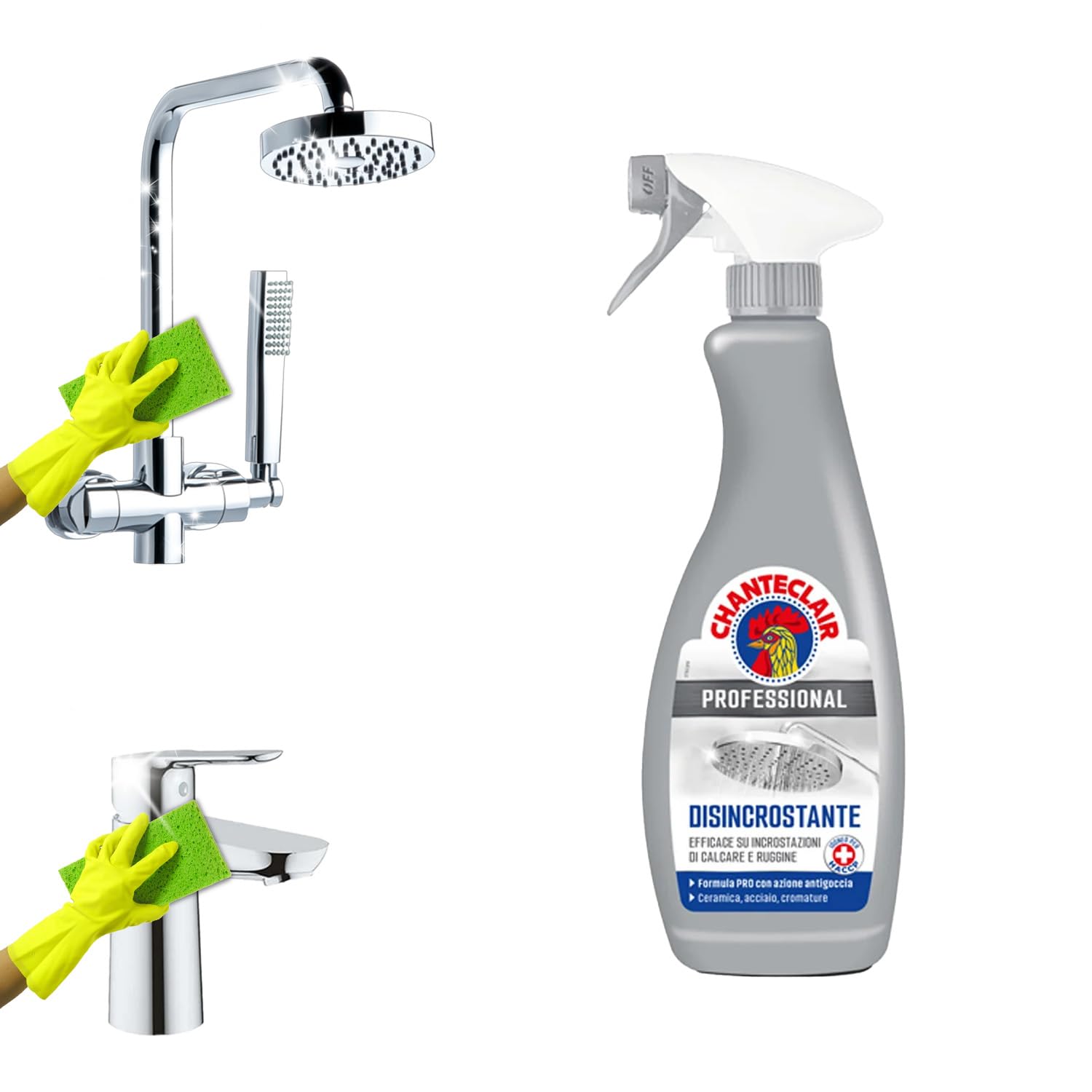 Avilia Detergente Spray Disincrostante Forte per Superfici Dure 700ml - Ideale per Eliminare Calcare, Ruggine e Sporco Incrostato Anche su Lavandini e Rubinetti - Formato Sicuro e Erogatore Comodo