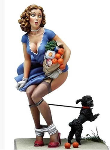 1/22 Escala 80Mm Poker Girl Sexy Figura Kit de Resina DIY Juguetes Kits Sin Ensamblar Sin Pintar