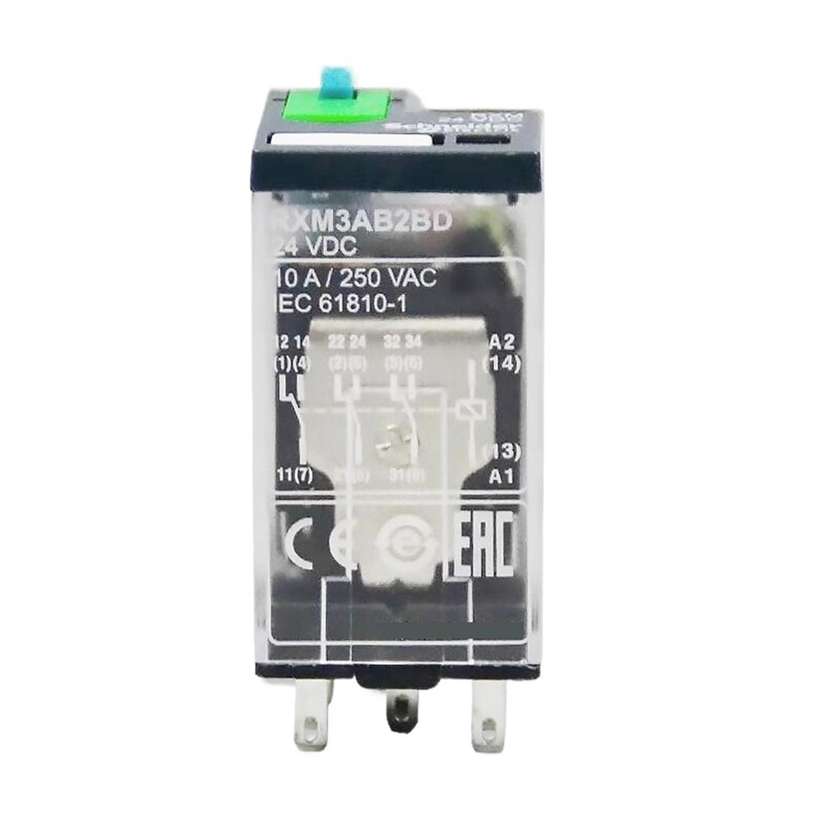 Relais RXM3AB2BD 24VDC à 11 broches haute capacité 10A pour commutation stable de puissance