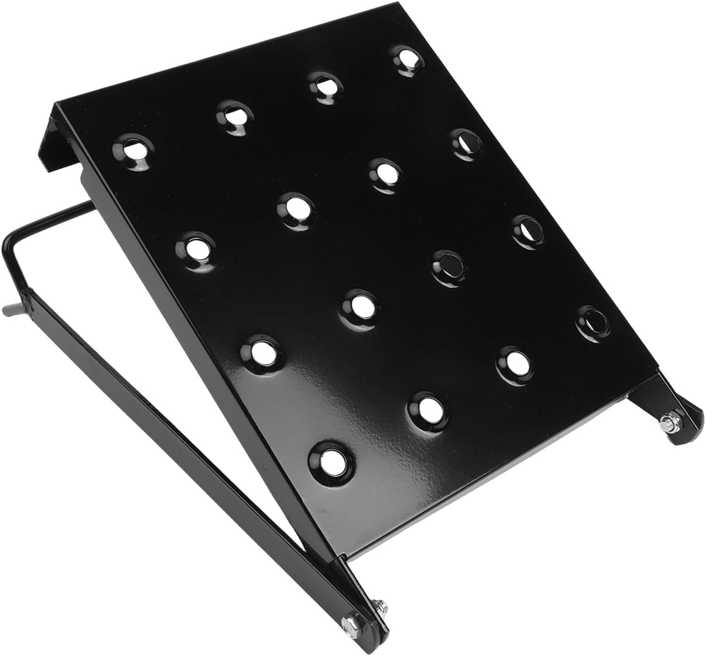 Anti-Slip Folding Ladder Platform, 330lb Work Stand with 11x10in Tray, Lasting Iron Step Accessory