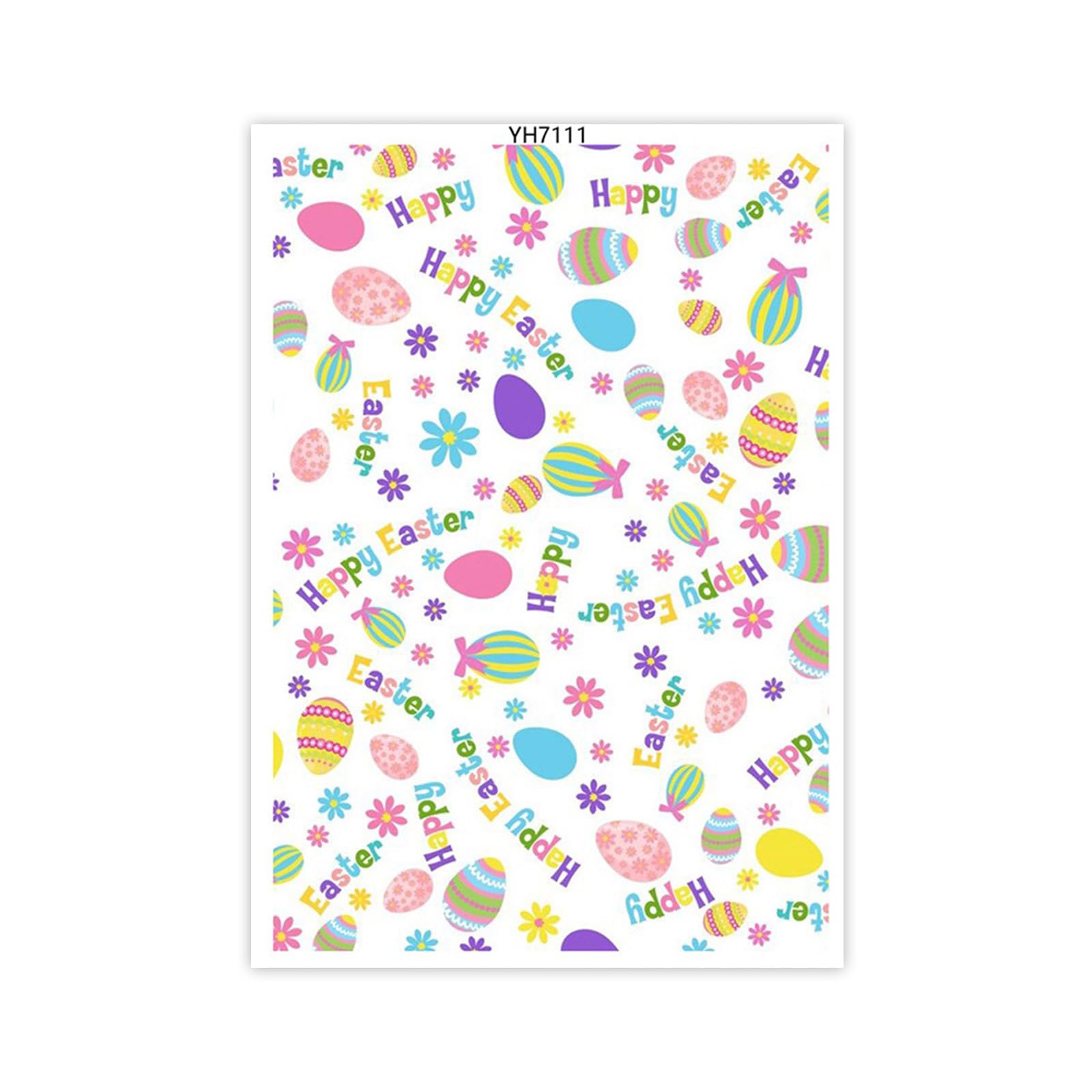 Tsophreniq Easters Colored Eggs Transfer Paper Water Soluble Clay Decal for Earrings Jewelry Making