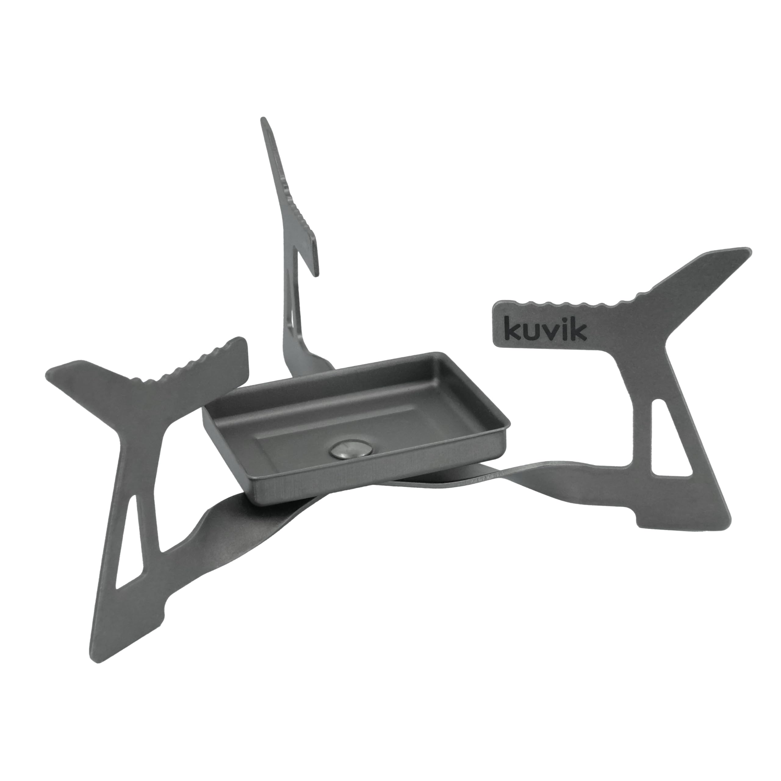 Kuvik Micro Titanium Solid Fuel Stove - Ultralight and Compact Stove for Backpacking, Camping, and Survival