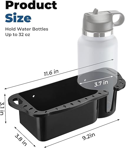 Miniatura 5 de KEMIMOTO Organizador de barco, ajuste universal para bajo, kayak, pontón, barco Jon, organizador de pesca, almacenamiento de cabina