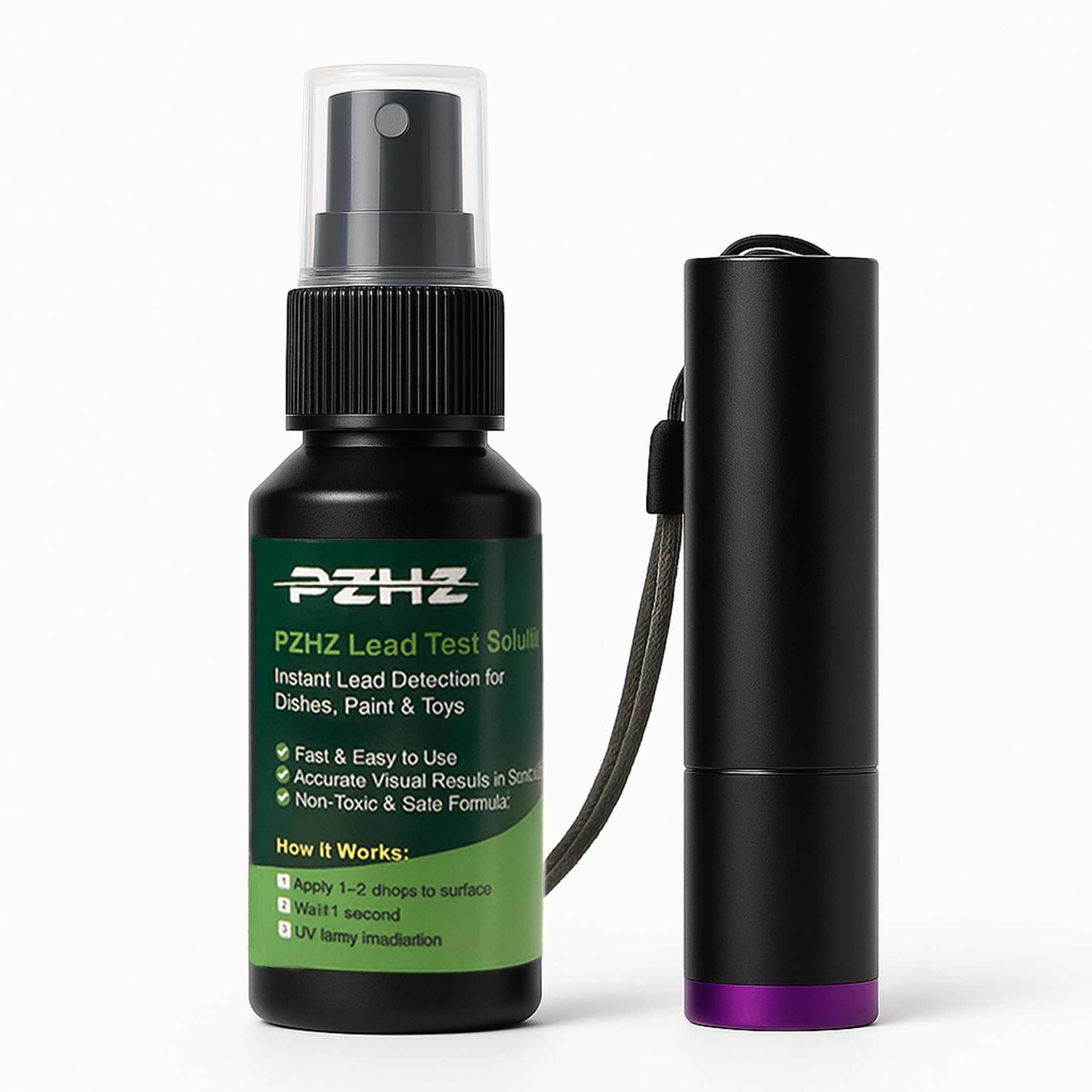 PZHZ Lead Test Kit for Paint, Ceramics, Dishes & Toys, Home Lead