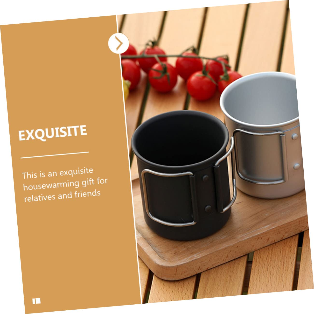 Toyvian 4piezas Taza De Camping Inoxidable Vaso Multifuncional Para Bebidas Para Actividades Al Aire y Picnic Fácil De Limpiar y Transportar