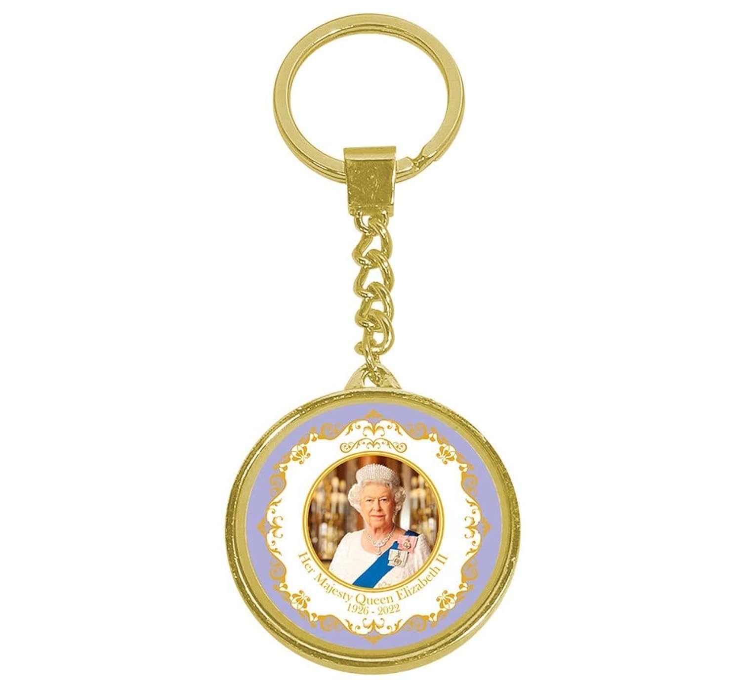 The Leonardo Collection Women's Hm Queen Elizabeth Ii Keyring Royal Heritage Her Majesty Queen Elizabeth Ii Key Ring | Commemorative Keyring Souvenir Memorabilia | Beautiful Queen Metal Keychain