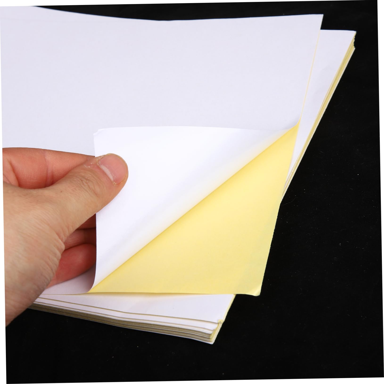 100 Feuilles Papier Autocollant, PVC Blanc pour Imprimante A4, Adhésif