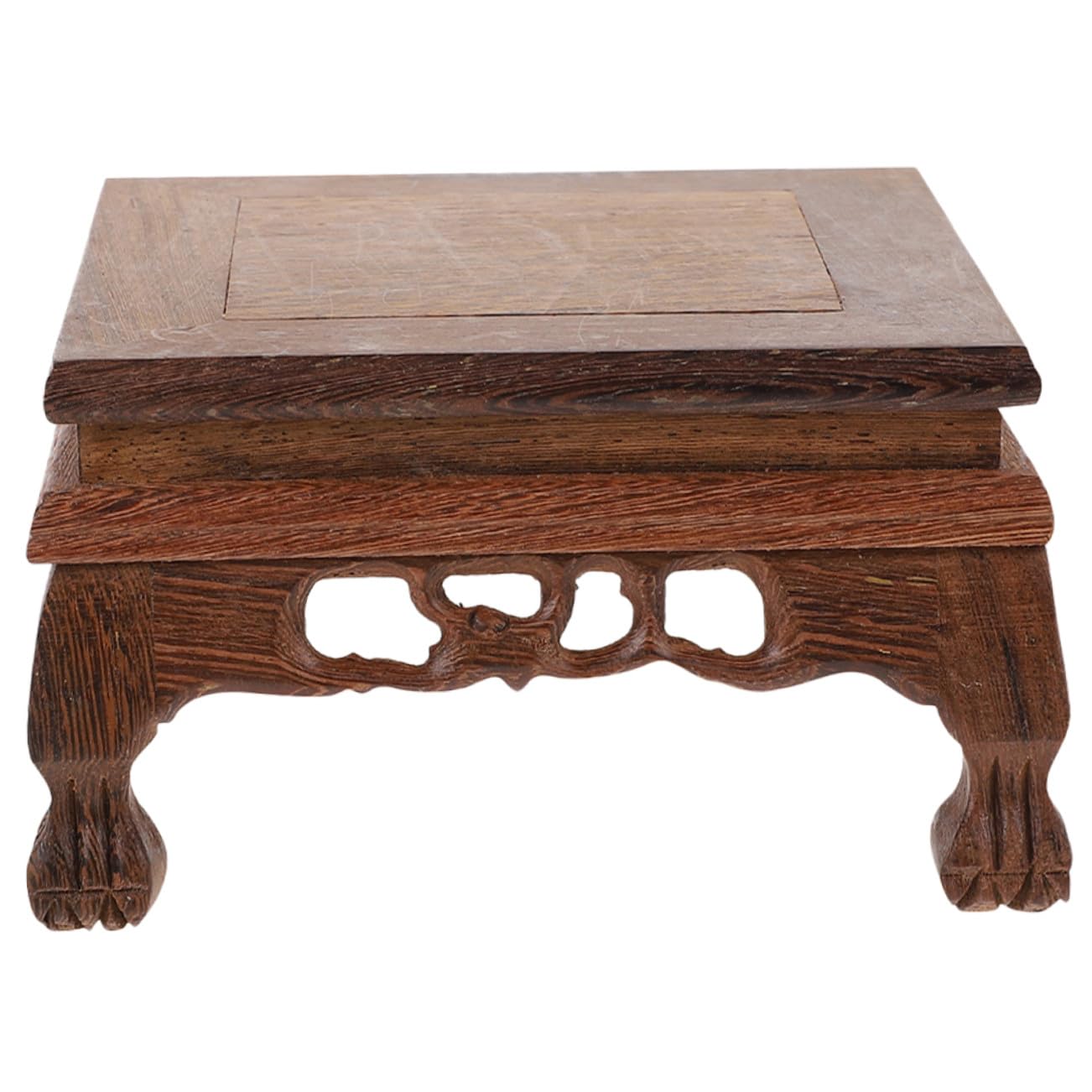 Support en bois sculpté rectangulaire Baluue, cadeau idéal pour déco